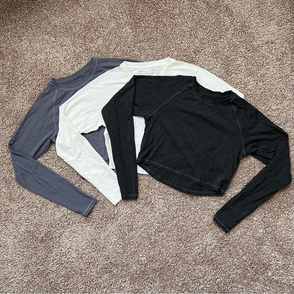 Alphalete Tops - Alphalete Premium Cropped Long Sleeve Shirt Bundle